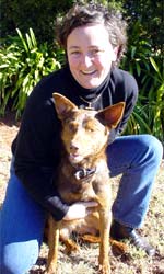 Maryanne Pidcock and Merlot the wine dog