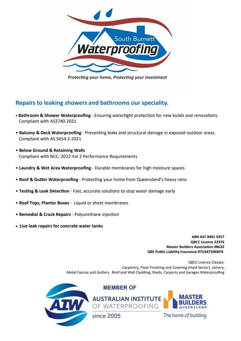 Information about South Burnett Waterproofing